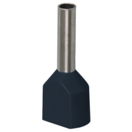 НШВИ(2)  6-14 Наконечники-гильзы с изолир. фланцем для 2-х 6 мм2 20шт черный