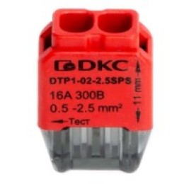 DKC Клемма на 2 проводника DTP1-02-2.5SPS до 2,5мм2 16А