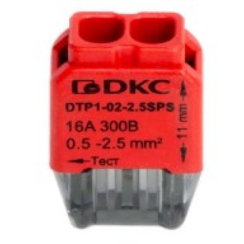DKC Клемма на 2 проводника DTP1-02-2.5SPS до 2,5мм2 16А