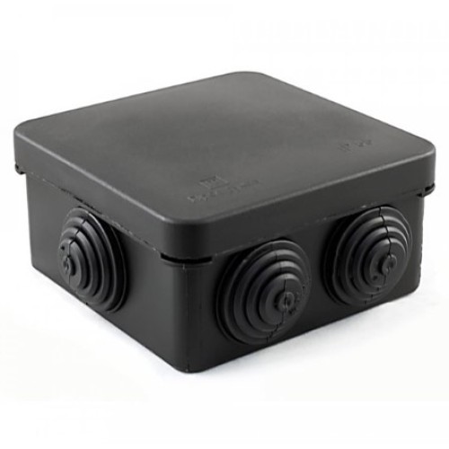 Коробка распределит. 80х80х40 (90х90х45) IP55 безгалог.(Промрукав 40-0210) черн.