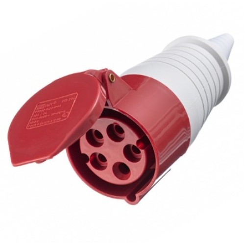 Розетка 215 переносная 3Р+РЕ+N 16А 380В IP44 (3S-215)