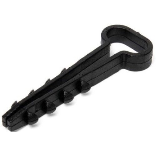 Дюбель-хомут ДХП 8-5мм (плоск.) черный уп.100шт, Fortisflex (81828)