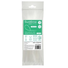 IMT15036W Стяжка нейлоновая 150х3,6 белая (100шт)  Systeme electric