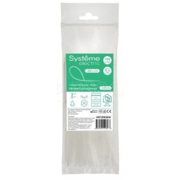 IMT20036W Стяжка нейлоновая 200х3,6 белая (100шт)  Systeme electric