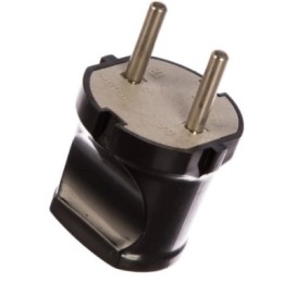 LE PLUG Вилка прямая б/з 10А черная, LEEK