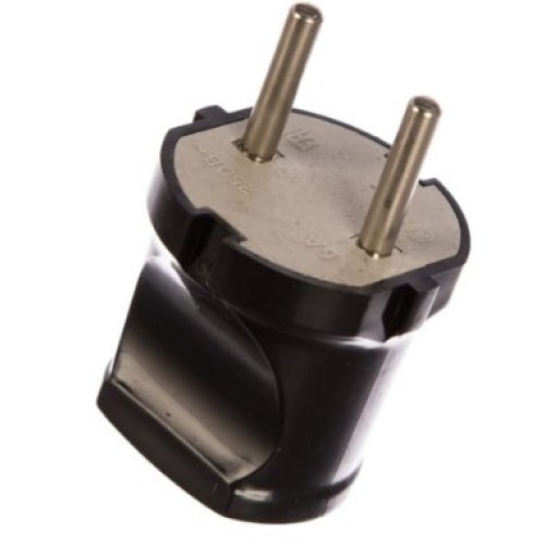 LE PLUG Вилка прямая б/з 10А черная, LEEK