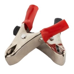 Зажим SMARTBUY Крокодил (красн.+черн.) 10А 50мм в изоляторе