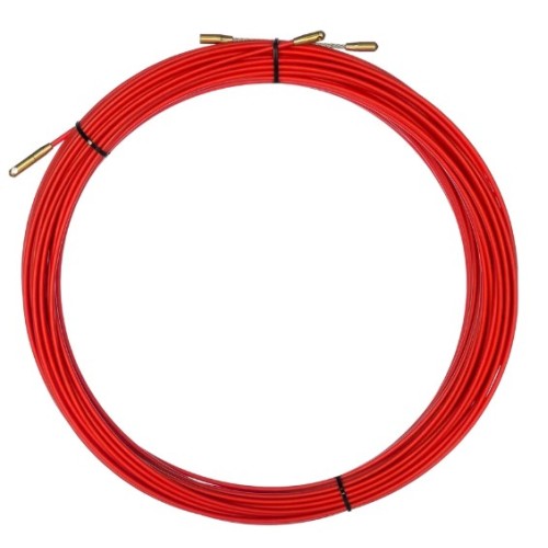 Протяжка кабельная (УЗК в бухте),30м,стеклопруток,d=3,5мм.красная