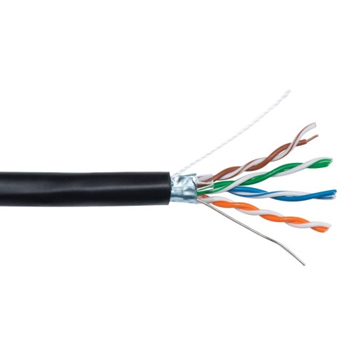 Кабель FTP 4х2х24 кат.5е 24AWG CU экран (медная жила) Outdoor PE LE LEEK (для наружной проводки)