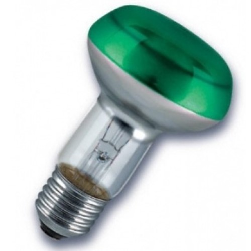 Лампа зеркальная R63 40W E27  Osram  (зеленая)