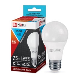 Лампа светодиодная LED-MO-PRO 7,5Вт 12-24В Е27 4000К 600Лм IN HOME
