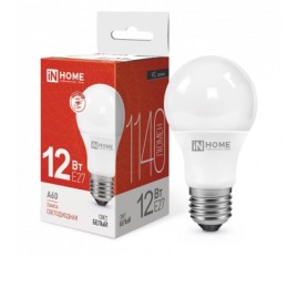 Лампа LED-A60-VC 12Вт, 230В,Е27 4000К 1140Лм IN HOME