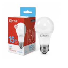Лампа LED-A60-VC 15Вт, 230В,Е27 6500К 1350Лм IN HOME