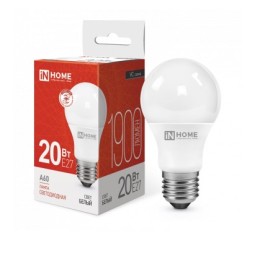 Лампа LED-A60-VC 20Вт, 230В,Е27 4000К 1900Лм IN HOME