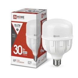 Лампа светодиодная LED-HP-PRO 30Вт 230В, Е-27 6500К 2700Лм IN HOME