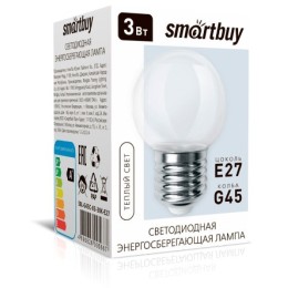 Лампа с/д G45-03W/3000/E27 CLEAR SMARTBUY (SBL-G45C-03-30K-E27)