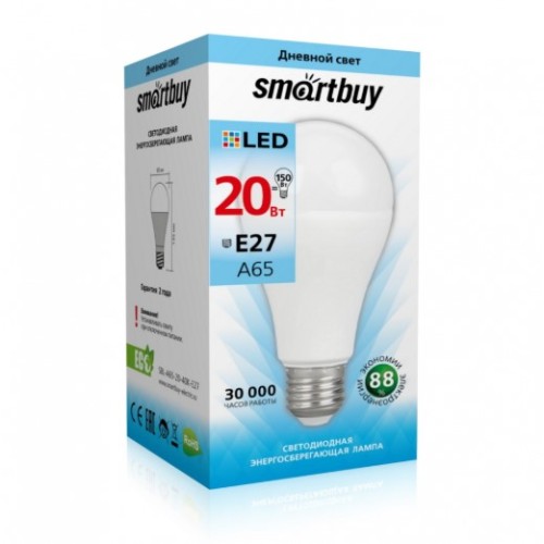 Лампа с/д A65-20W/4000/E27 1700Лм SMARTBUY
