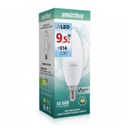 Лампа с/д C37-9,5W/4000/E14 760Лм SMARTBUY (SBL-C37-9,5-40K-E14)