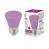 Лампа декор. светодиод. "Колокольчик" мат. Фиолет. 1Вт./Е27 VOLPE LED-D45-1W/PURPLE/E27/FR/C
