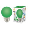Лампа декор. светодиод. "ШАР" мат. Зеленый 1Вт./Е27 VOLPE LED-G45-1W/GREEN/E27/FR/C