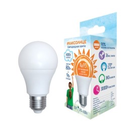 Лампа с/д LED-A60-9W/4000К/Е27/FR/RA95 9Вт 800Лм 230в солн. спектр (UNIEL)
