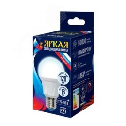 Лампа светодиод.LED-A60-16W/4000К/Е27/FR 16Вт, 1280Лм,175-250В, 4000К (UNIEL)