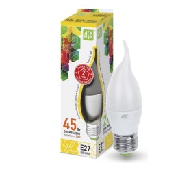 Лампа светодиодная LED-CВЕЧA на ветру -standart 5.0Вт, 220В, Е27 3000К, 450Лм ASD