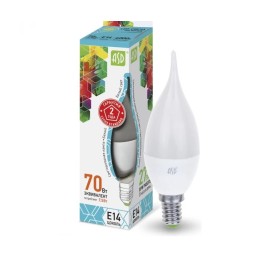 Лампа светодиодная LED-WAP-standart 7.5Вт, 220В, Е14 4000К, 675Лм ASD