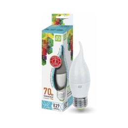 Лампа светодиодная LED-WAP-standart 7.5Вт, 220В, Е27 4000К 675Лм ASD