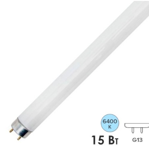 Лампа люминесцентная FLU1/T8 15Вт/6400К, Feron