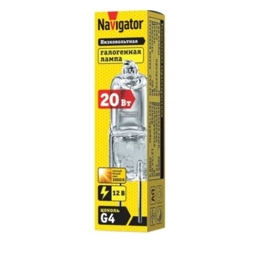 Галоген. лампа капс. 20 Вт,  12V G4 Navigator