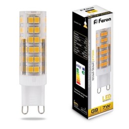 Feron Лампа светодиодная LB-433 капсульная 7вт 230В G9  3000К