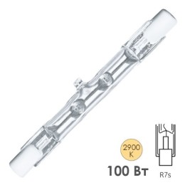 Лампа галогенная КГ 100Вт 220В линейная  R7s (78мм)