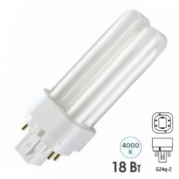 Лампа КЛЛ DULUX D/E 18W/840 G24q-2 OSRAM