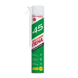 Пена монтажная бытовая REALIST Green 45л. 500г. всесезонная