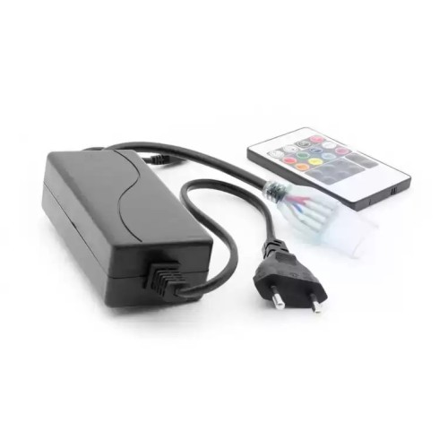 Контроллер для лент RGB 220В 15Вт IP65, до 50м, 20 кнопок,пульт ИК RF-LT5-RGB-20 (SWGroup)