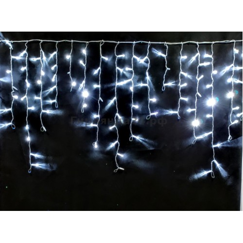 Электрогирлянда бахрома LE LED XMAS 05, 6500К 10м 600 LED IP44 прозрачный кабель, LEEK