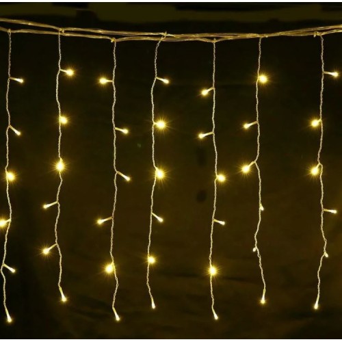 Электрогирлянда бахрома LE LED XMAS 05, 3000К 3м 180 LED IP44 прозрачный кабель, LEEK