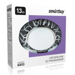 Светильник  встраиваемый под лампу GX53 белый/черный Smartbuy