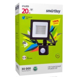 Прожектор с/д с д/д и освещенн.20W/6500K IP65 Smartbuy FL SMD