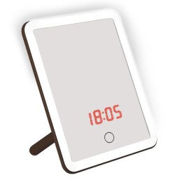 Светильник наст.-зеркало TLD-591 Brown/LED/80Lm/6000K/Dimm,4Вт, аккум. 600мА/ч часы,термометр Uniel
