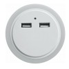 Светильник (ночник)  с/д LE LED NL-255-S  0,5W (Солярис) с датч. осв. +2 USB