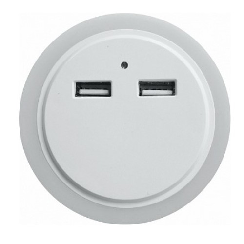 Светильник (ночник)  с/д LE LED NL-255-S  0,5W (Солярис) с датч. осв. +2 USB