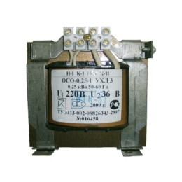 Трансформатор ОСО-0,25кВА  220/36В 250Вт