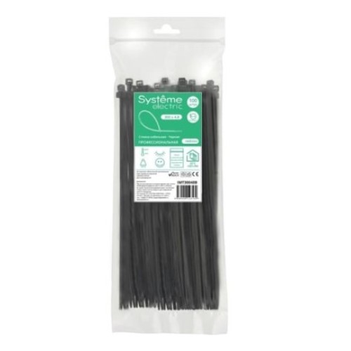 IMT30048B Стяжка нейлоновая 300х4,8 черная (100шт)  Systeme electric