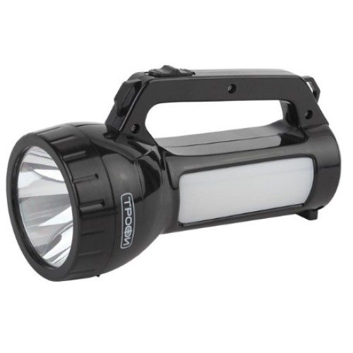 ТРОФИ Светодиодный фонарь PA-504 прожекторный аккумуляторный со встроенным светильником