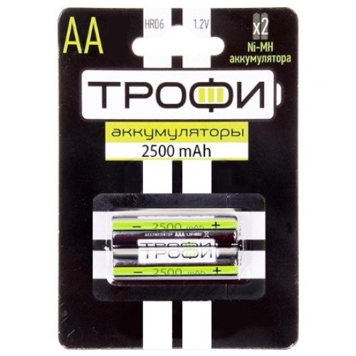 Аккумулятор ТРОФИ AA 2500mAh BP2