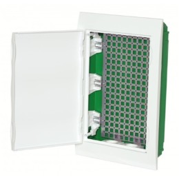 SE Корпус встр. City9 Box IT 3 ряда 36мод. 2 розетки с бел. дверцей (EZ9E312P2FIT)