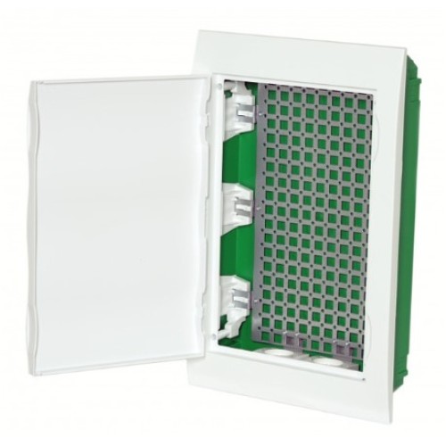 SE Корпус встр. City9 Box IT 3 ряда 36мод. 2 розетки с бел. дверцей (EZ9E312P2FIT)
