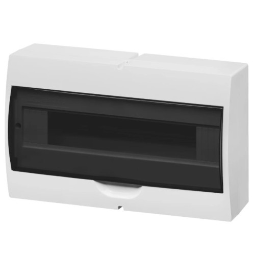 TDM Бокс накладной ЩРН-П-18 белый дымчатая дверца, без шин SQ0901-0076